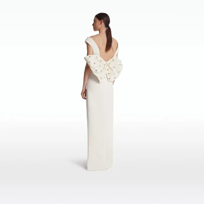 Safiyaa Damona Ivory Long Dress Women Dresses
