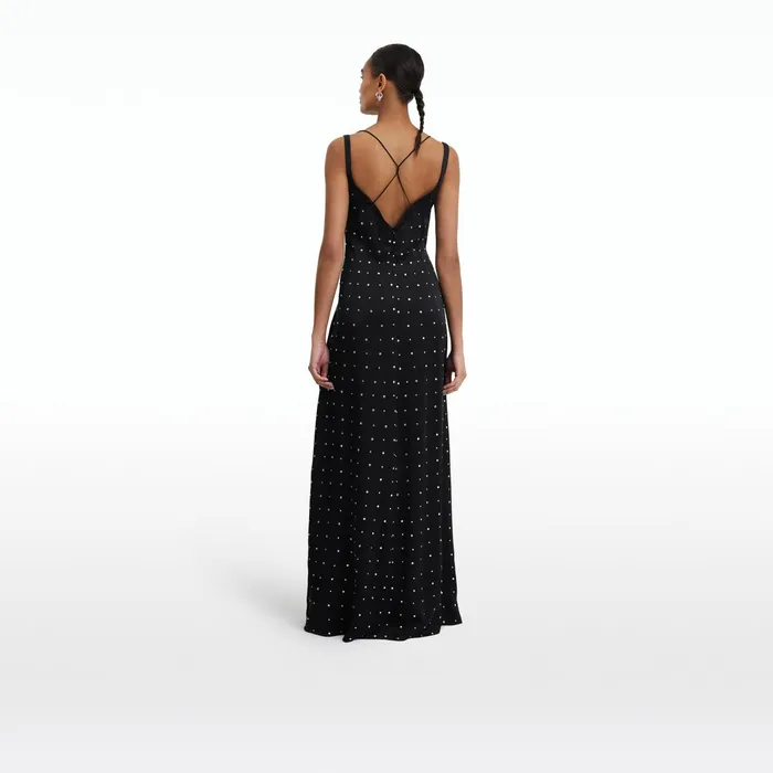 Safiyaa Damsel Black Long Dress Women Dresses