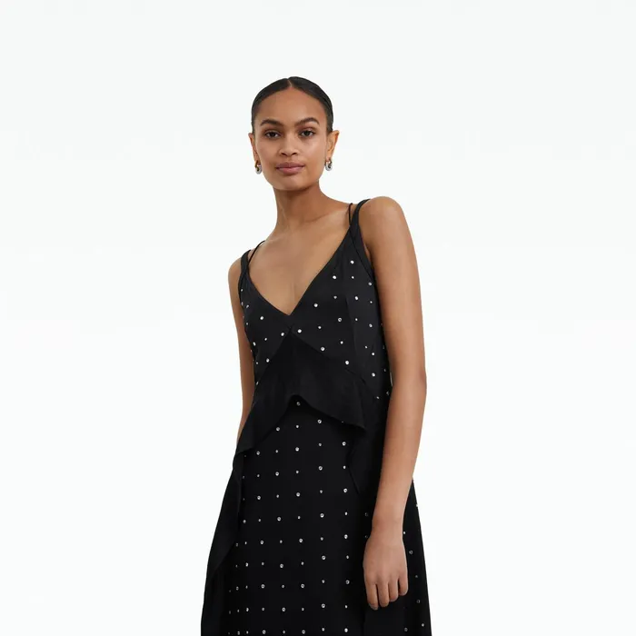 Safiyaa Damsel Black Long Dress Women Dresses