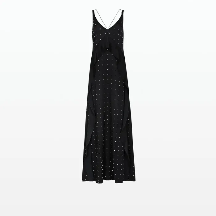Safiyaa Damsel Black Long Dress Women Dresses