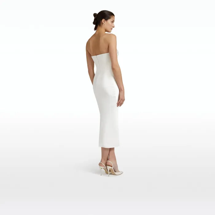 Safiyaa Danielle Ivory Midi Dress Women Dresses