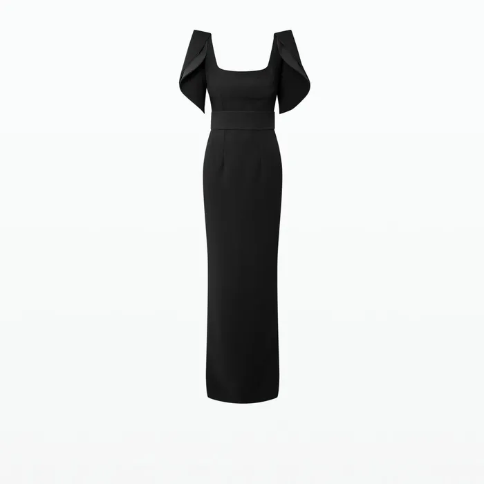 Safiyaa Dara Black Long Dress Women Dresses