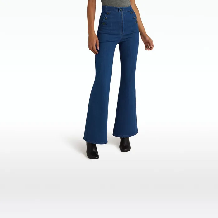 Safiyaa Davignon Blue Denim Trousers Women Trousers