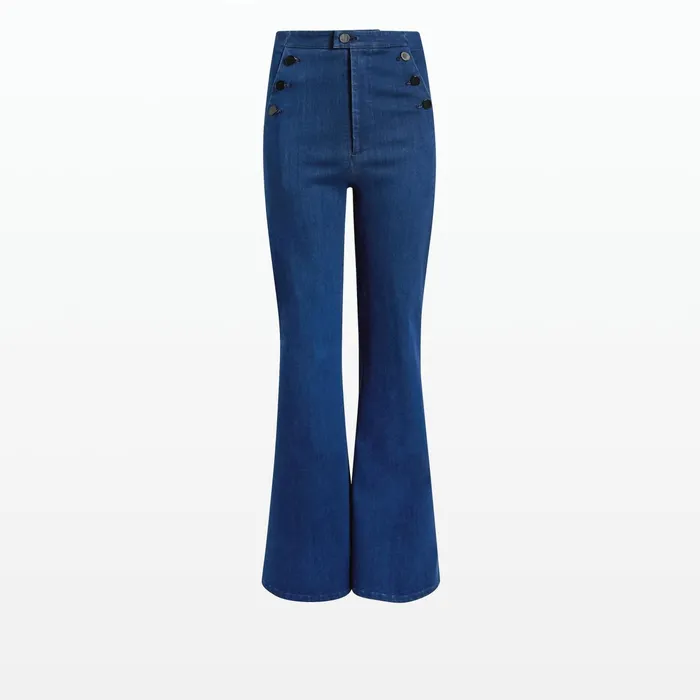 Safiyaa Davignon Blue Denim Trousers Women Trousers