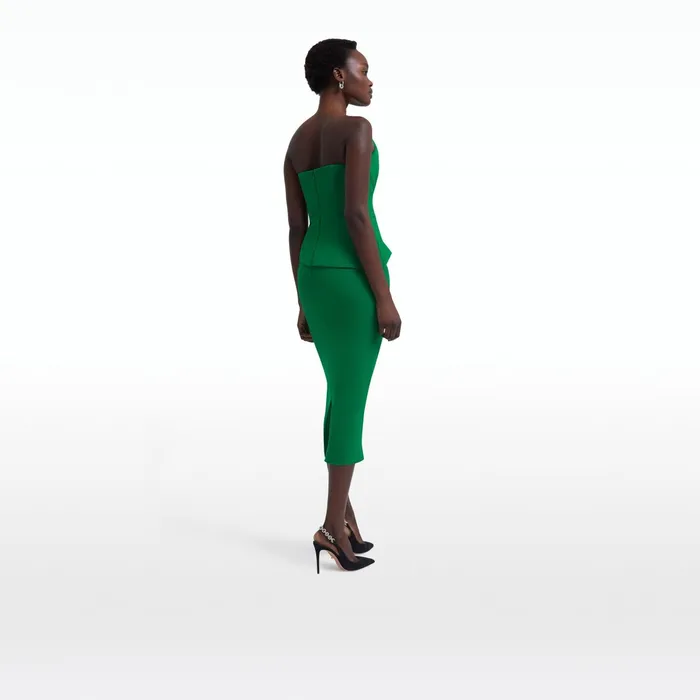 Safiyaa Delani Jewel Green Midi Dress Women Dresses