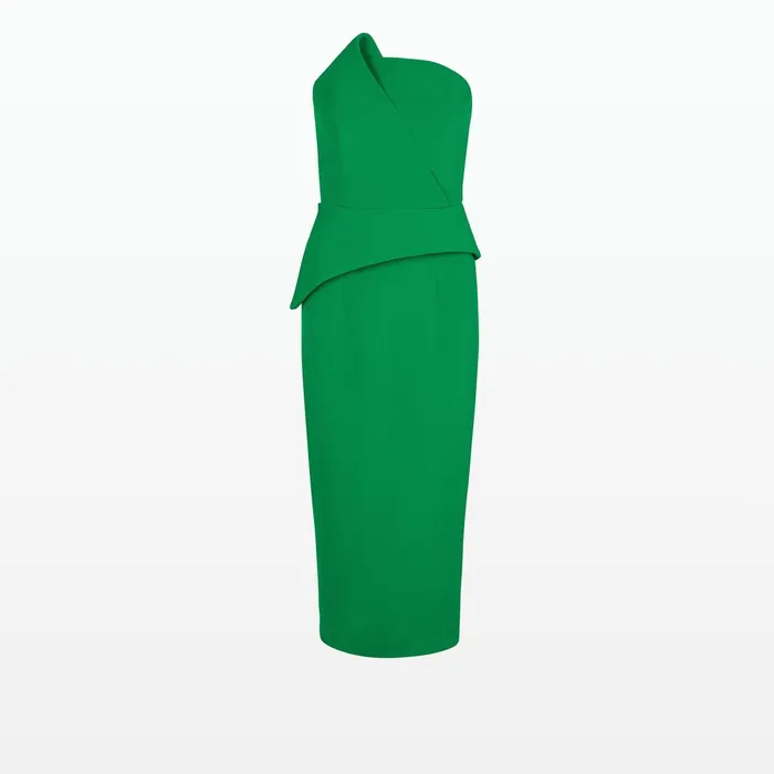 Safiyaa Delani Jewel Green Midi Dress Women Dresses