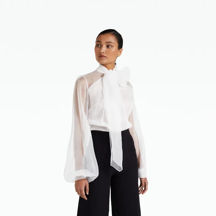 Safiyaa Delfina Ivory Top Women Tops
