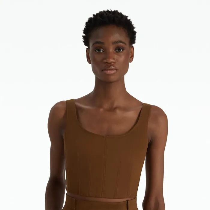 Safiyaa Denizal Deep Brown Top Women Tops