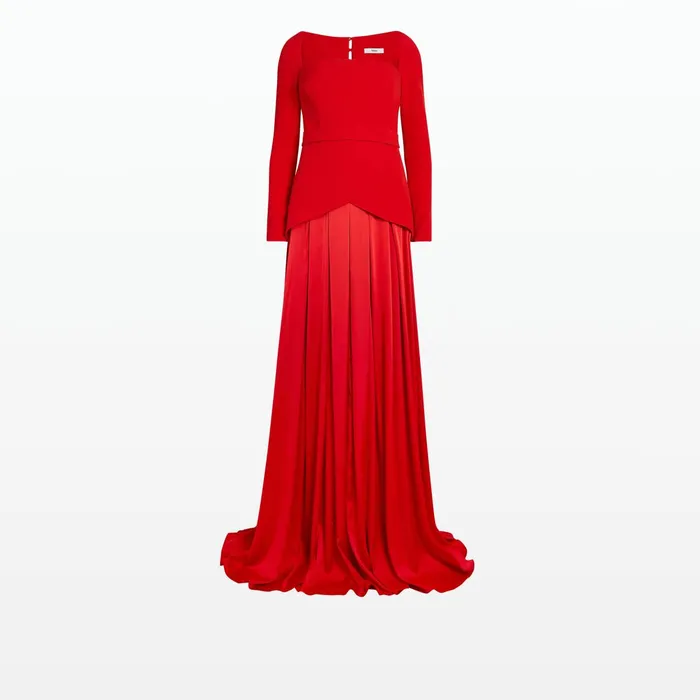 Safiyaa Desta Cherry Red Long Dress Women Dresses