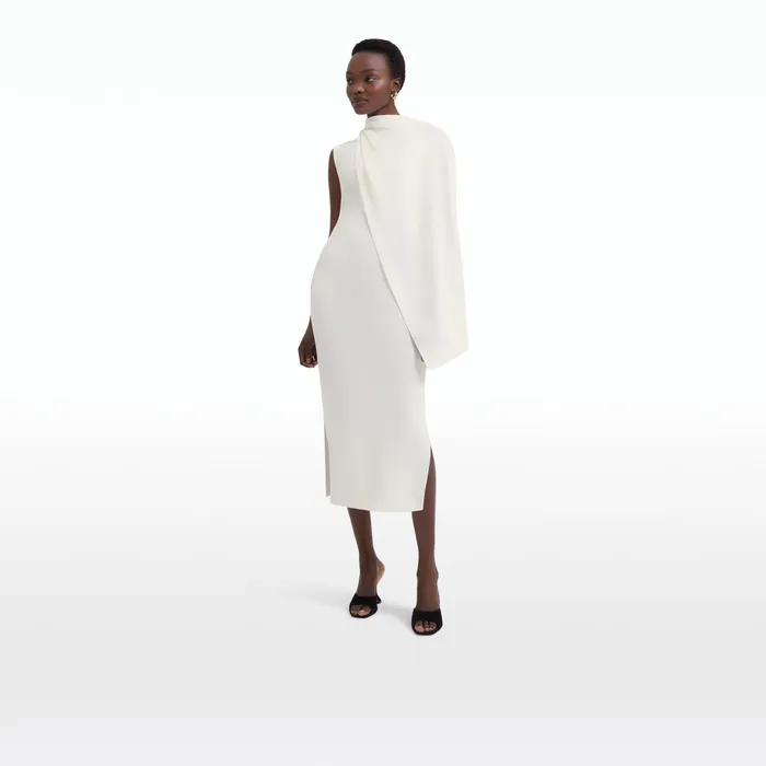 Safiyaa Dilly Ivory Midi Dress Women Dresses
