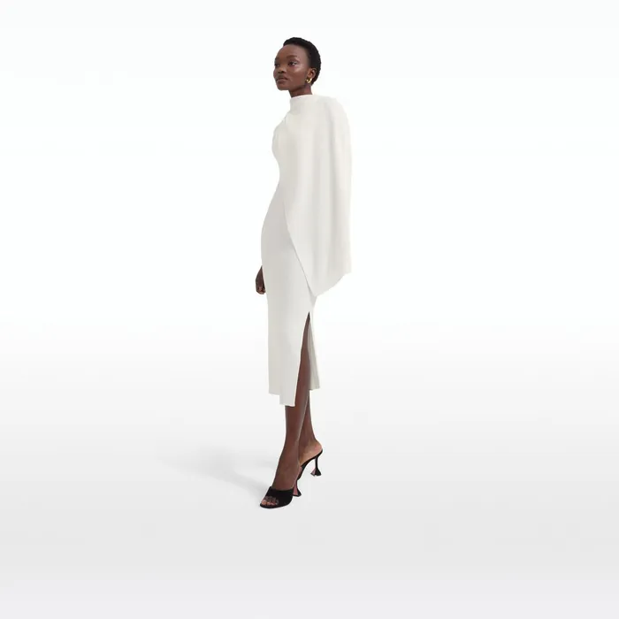 Safiyaa Dilly Ivory Midi Dress Women Dresses