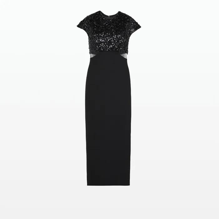 Safiyaa Dominica Black Midi Dress Women Dresses