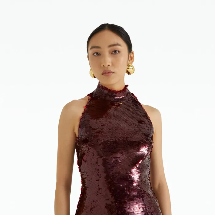 Safiyaa Edie Rhubarb Short Dress Women Dresses