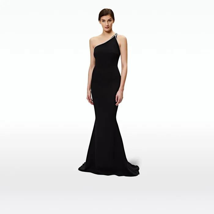 Safiyaa Electra Black Long Dress Women Dresses
