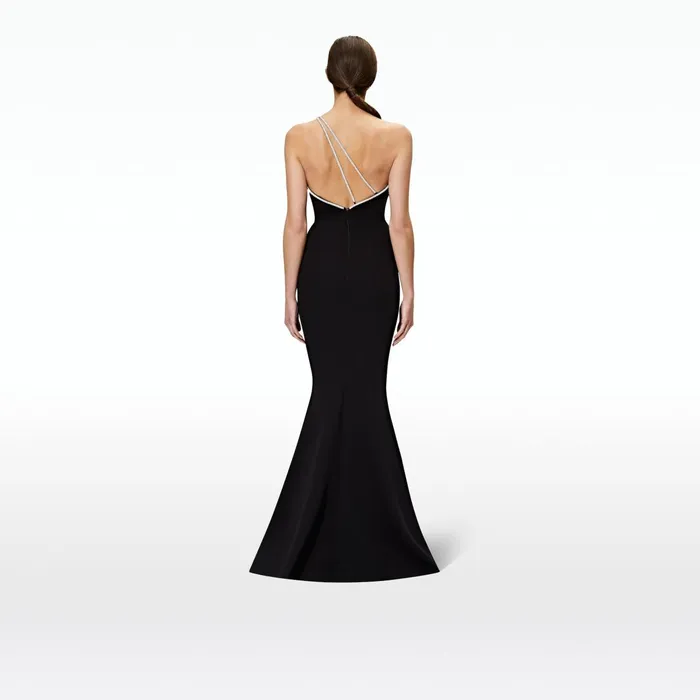 Safiyaa Electra Black Long Dress Women Dresses