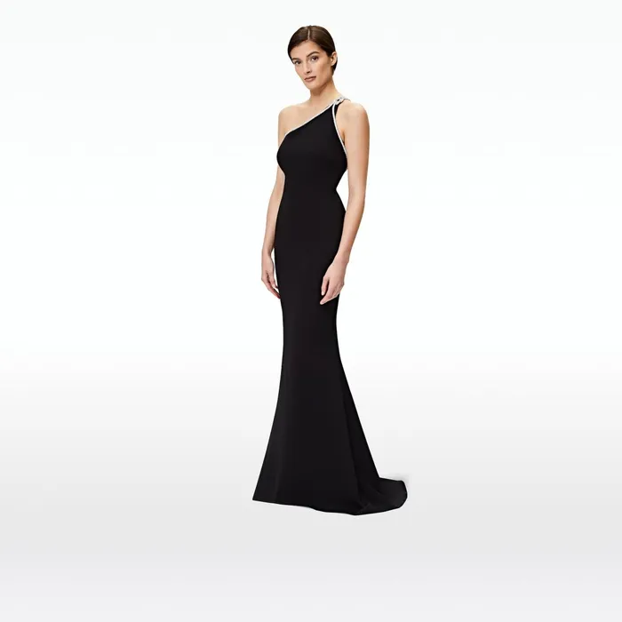 Safiyaa Electra Black Long Dress Women Dresses