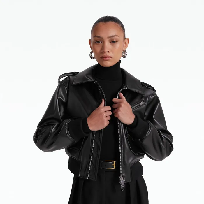 Safiyaa Elizabetta Black Jacket Women Jackets Coats