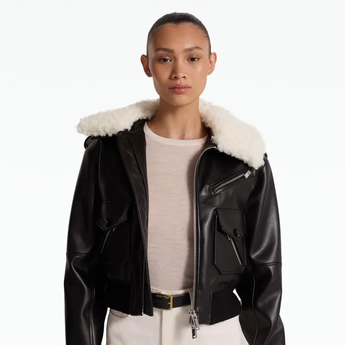Safiyaa Elizabetta Black Jacket Women Jackets Coats