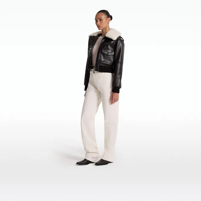 Safiyaa Elizabetta Black Jacket Women Jackets Coats
