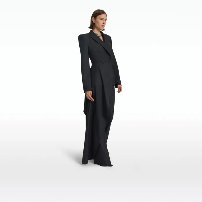 Safiyaa Elorena Charcoal Wool Jacket Women Jackets Coats