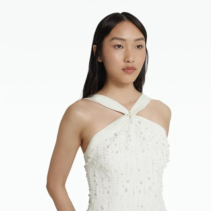 Safiyaa Elspeth Ivory Long Dress Women Dresses