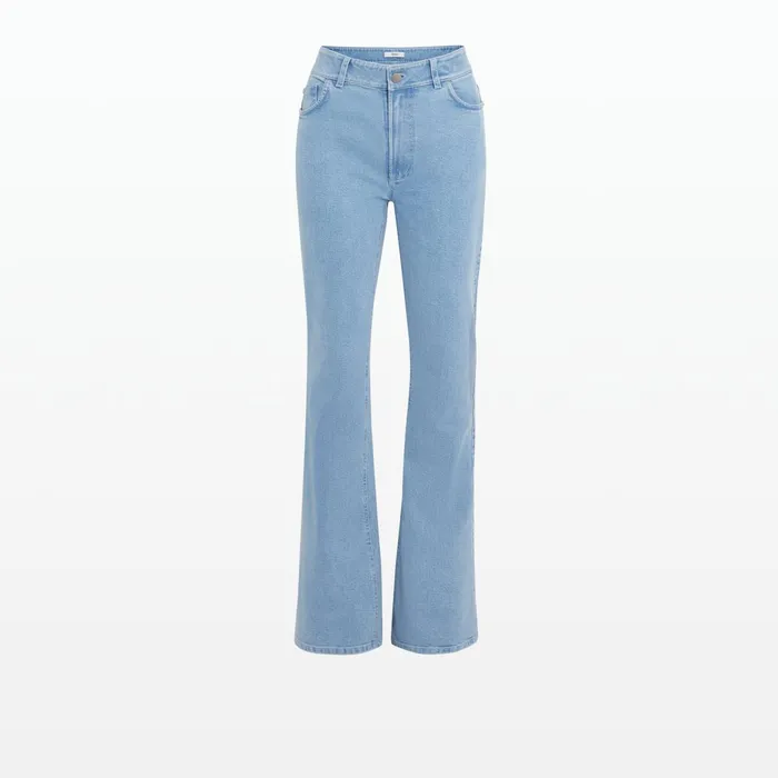 Safiyaa Flora Light Blue Denim Trousers Women Trousers