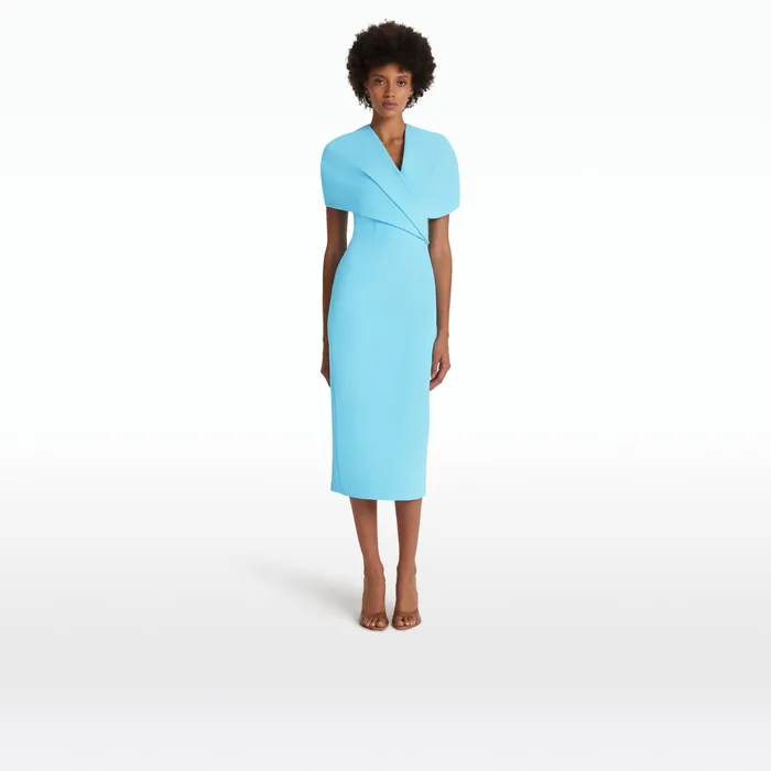 Safiyaa Flora Topaz Midi Dress Women Dresses