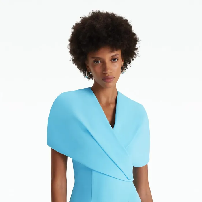 Safiyaa Flora Topaz Midi Dress Women Dresses