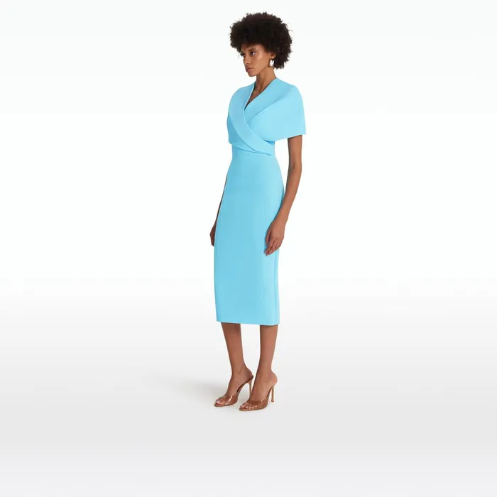 Safiyaa Flora Topaz Midi Dress Women Dresses