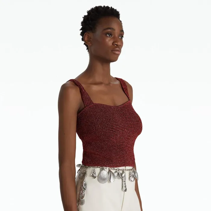 Safiyaa Geena Amber Sun Knit Top Women Knitwear
