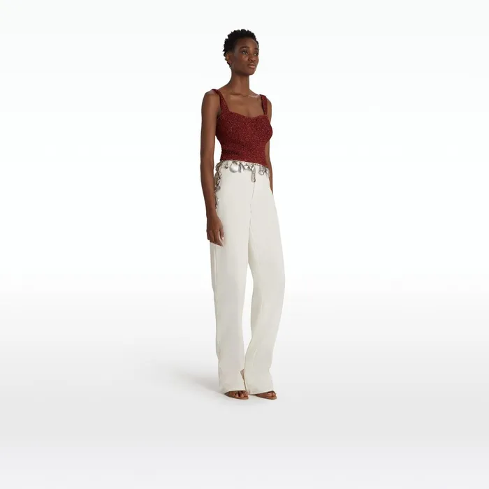 Safiyaa Geena Amber Sun Knit Top Women Knitwear