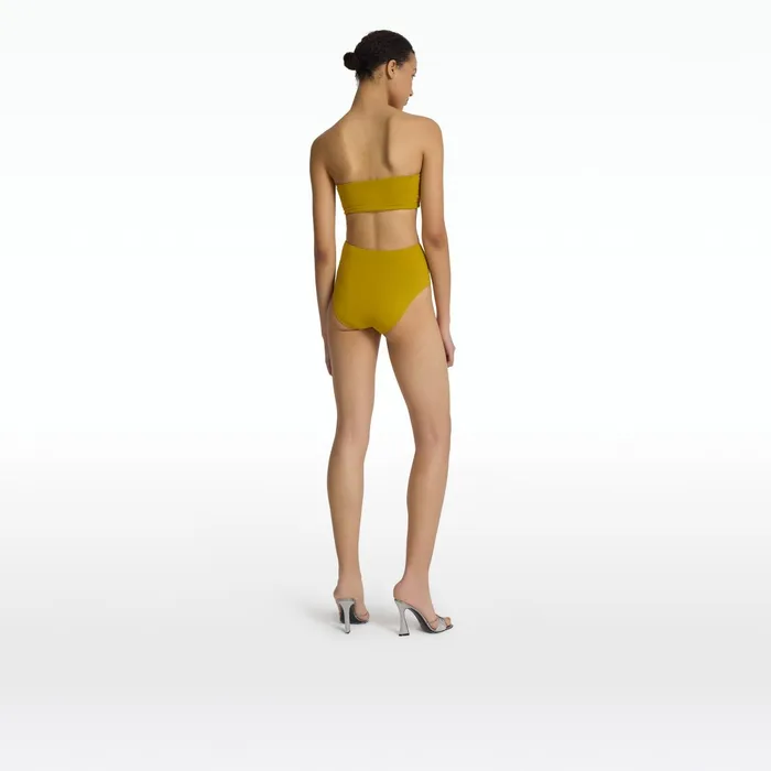 Safiyaa Gisellea Chartreuse Bikini Bottom Women Swimwear