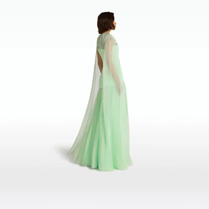 Safiyaa Gloria Brook Green Long Dress Women Dresses