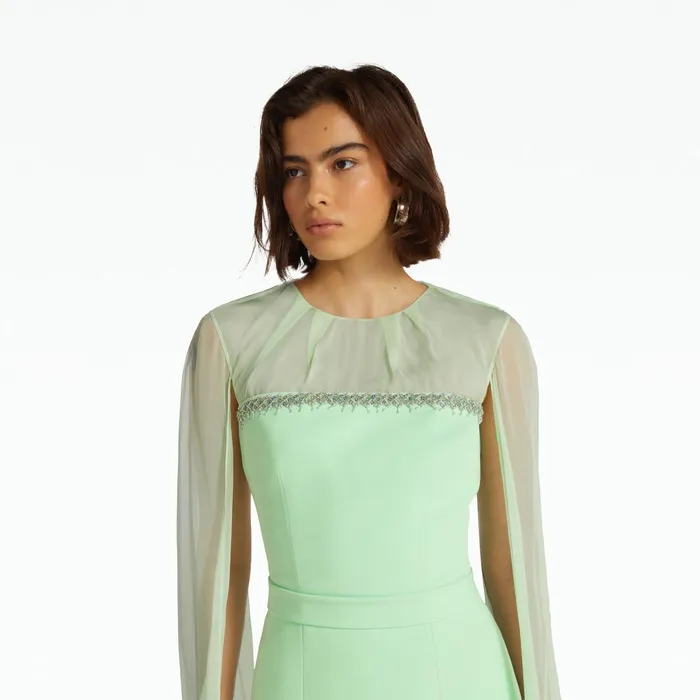 Safiyaa Gloria Brook Green Long Dress Women Dresses