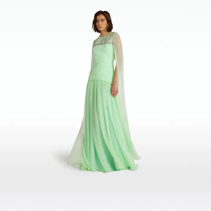 Safiyaa Gloria Brook Green Long Dress Women Dresses