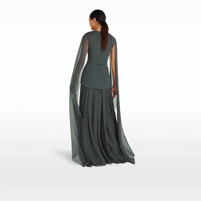 Safiyaa Gloria Graphite Embroidered Long Dress Women Dresses