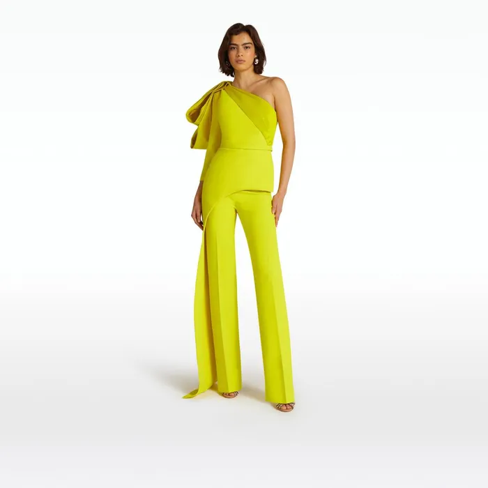 Safiyaa Goldie Chartreuse Trousers Women Trousers