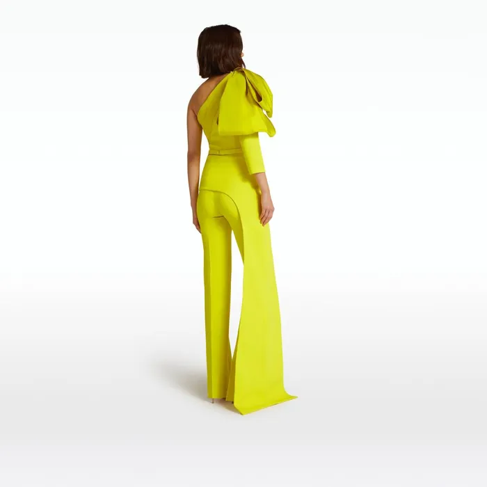 Safiyaa Goldie Chartreuse Trousers Women Trousers