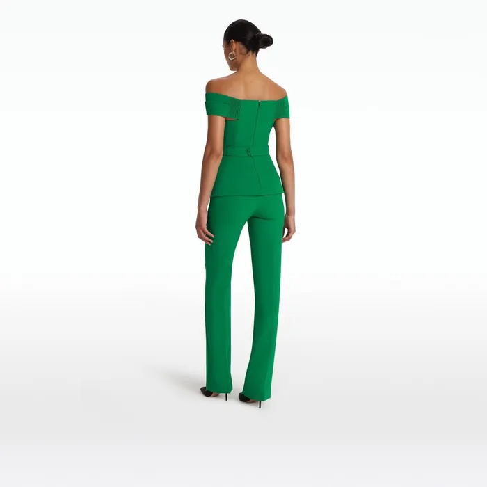 Safiyaa Goldie Emerald Trousers Women Trousers