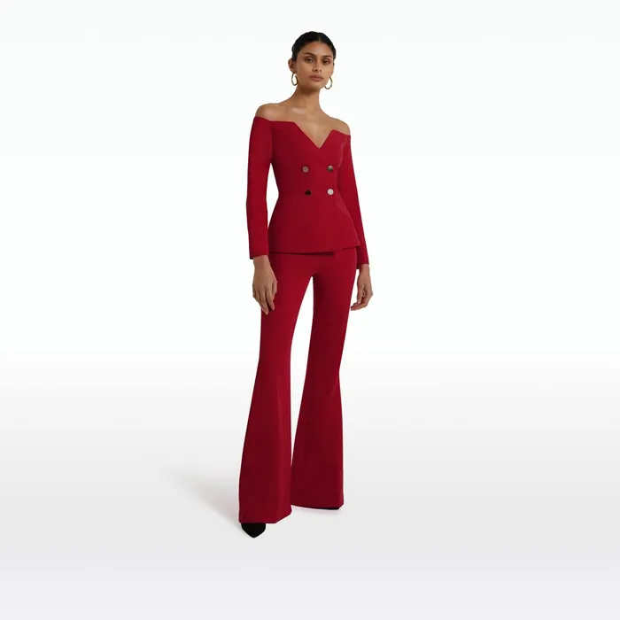 Safiyaa Halluana Azalea Red Trousers Women Trousers