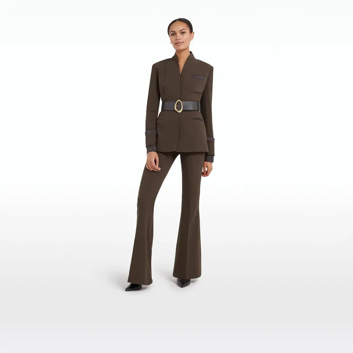 Safiyaa Halluana Chocolate Trousers Women Trousers