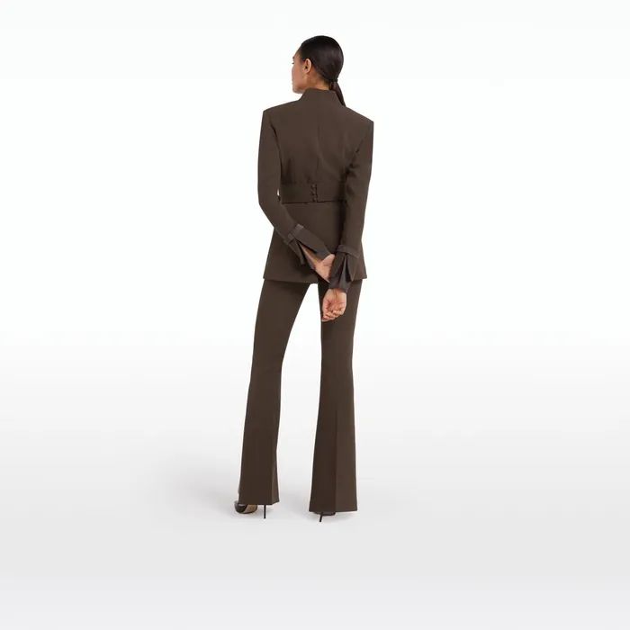 Safiyaa Heather Chocolate Jacket Women Jackets Coats