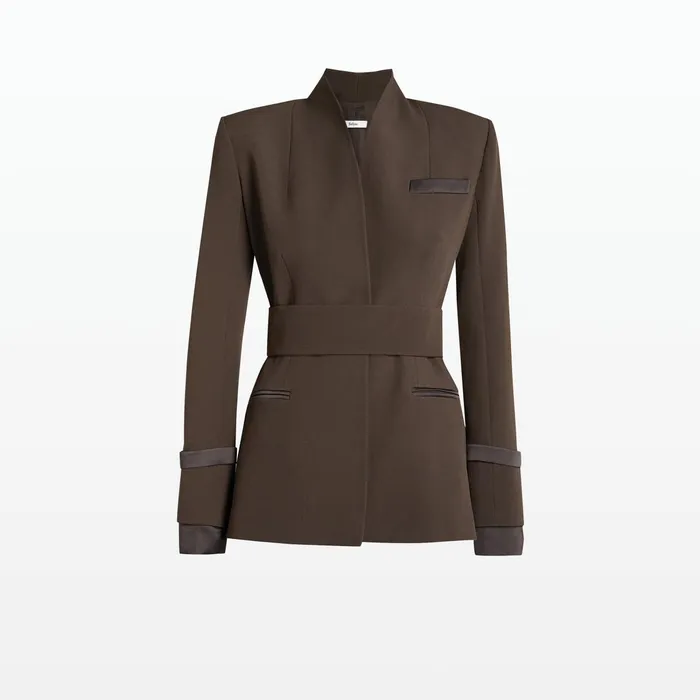 Safiyaa Heather Chocolate Jacket Women Jackets Coats