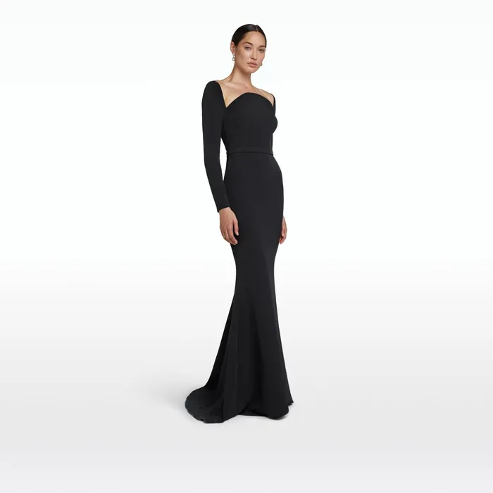 Safiyaa Heidi Black Long Dress Women Dresses