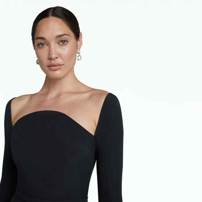 Safiyaa Heidi Black Long Dress Women Dresses