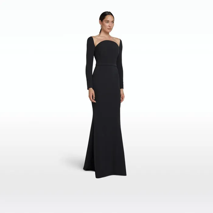 Safiyaa Heidi Black Long Dress Women Dresses