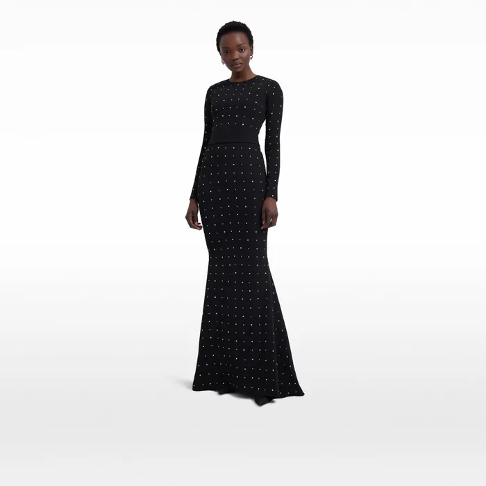 Safiyaa Heliconia Black Long Dress Women Dresses