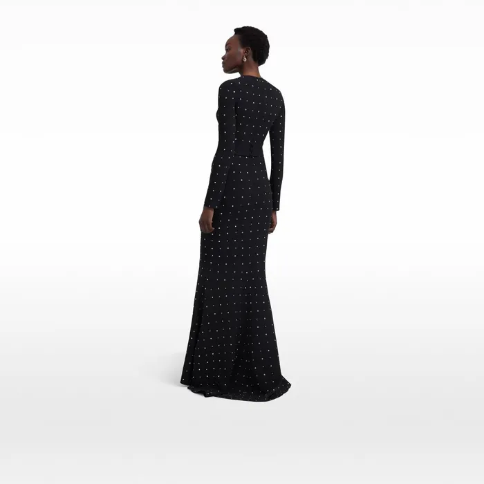 Safiyaa Heliconia Black Long Dress Women Dresses