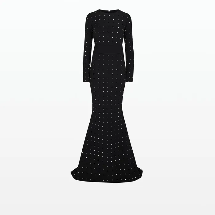 Safiyaa Heliconia Black Long Dress Women Dresses