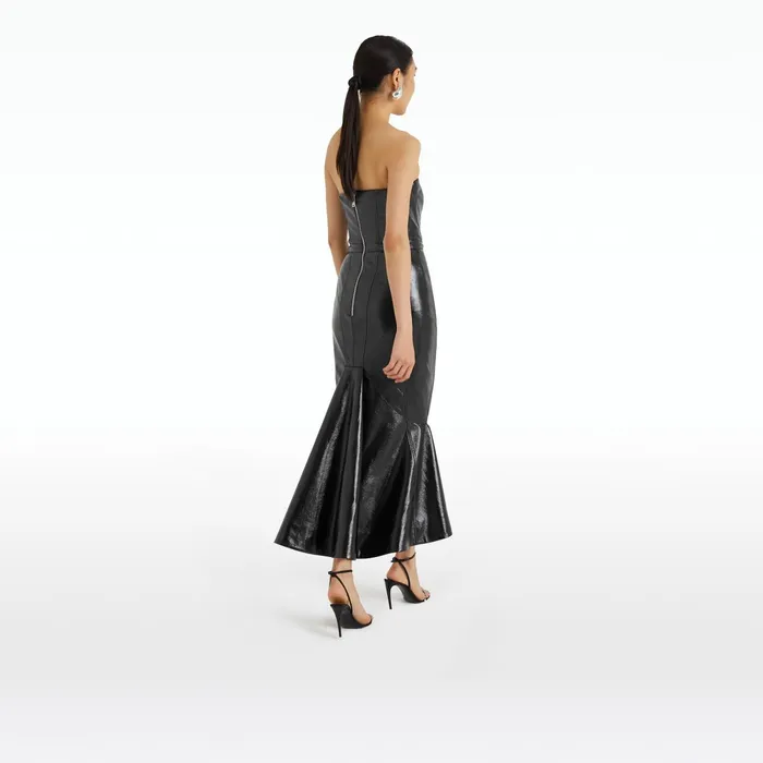 Safiyaa Hensley Black Midi Dress Women Dresses